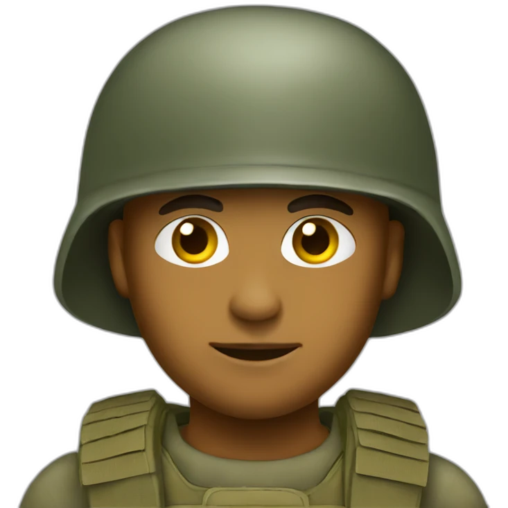 Soldier-artist emoji