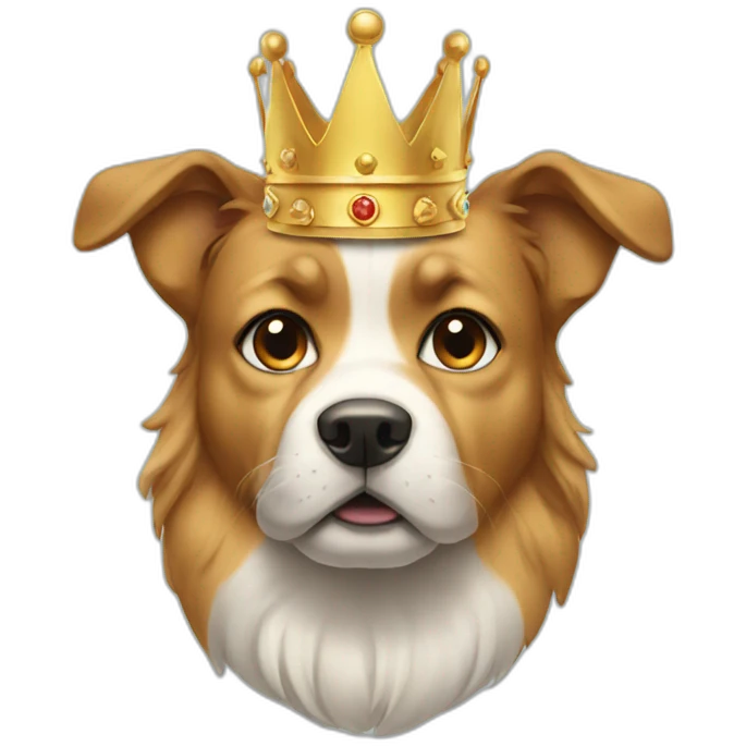 Dog with crown emoji
