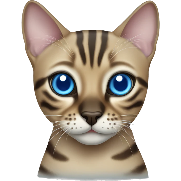 Seal Bengal cat with Blue eyes  emoji