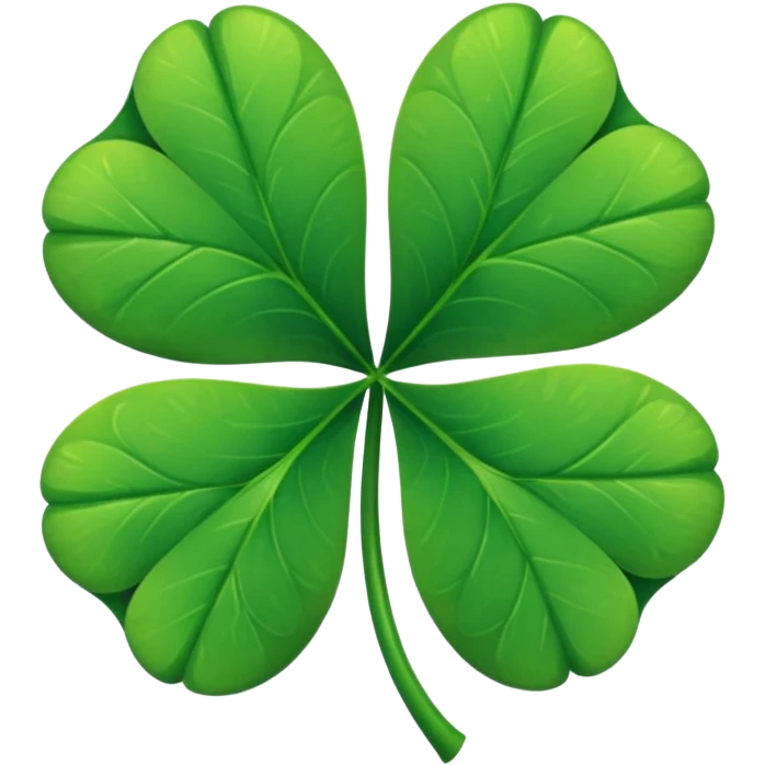 Still-life Rendering Four leaf clover emoji