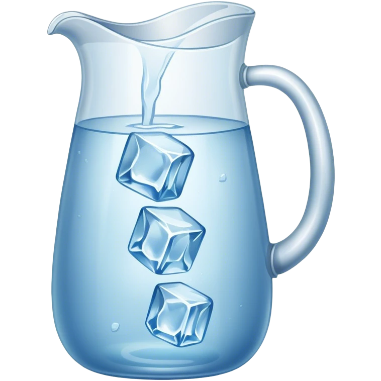 glass pitcher of ice water emoji