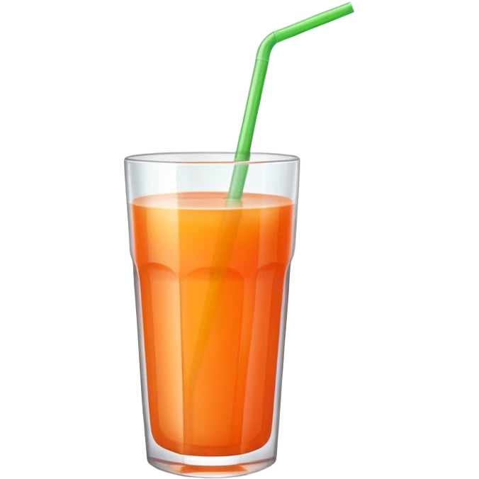 Guava juice in a glass with a straw emoji