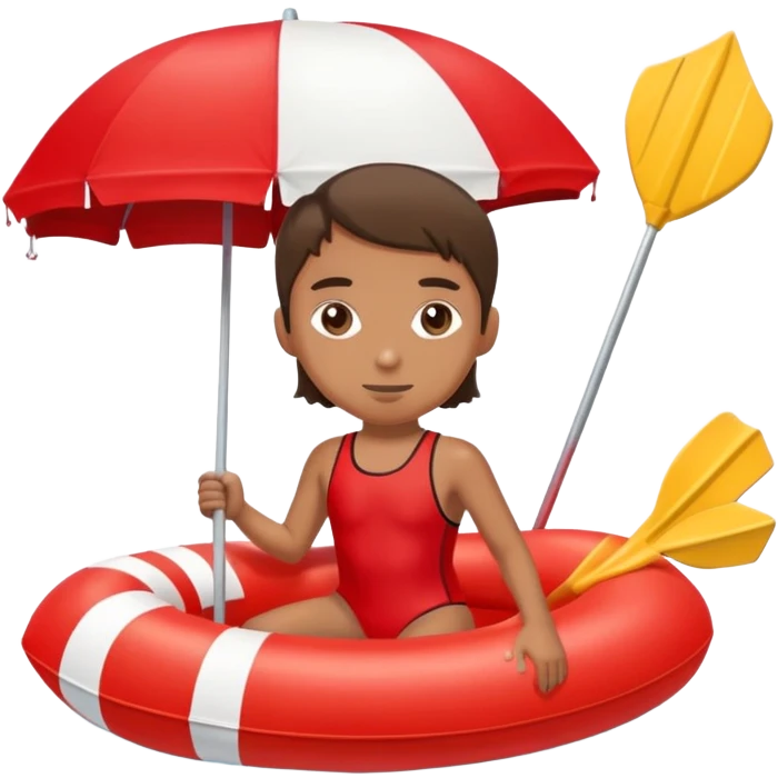 lifeguard with rescue float emoji