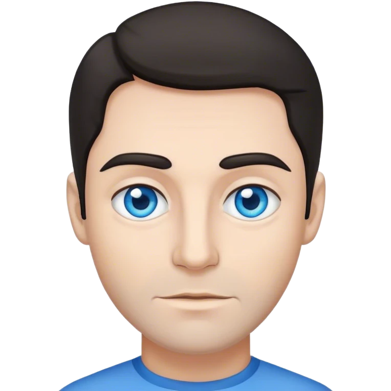 Grey man doesn’t know blue eyes emoji