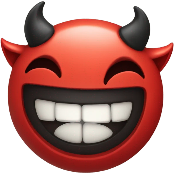 cute devil smiling emoji