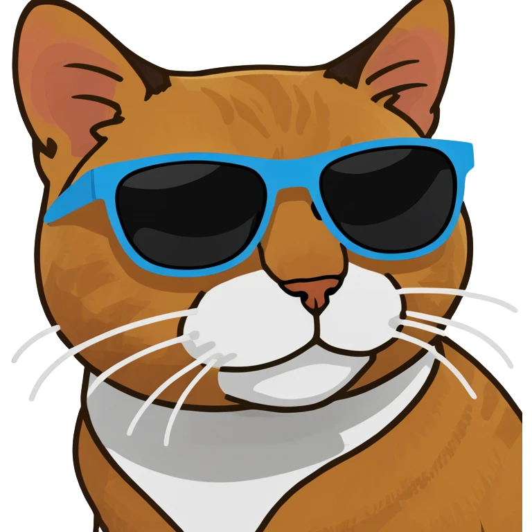 Cat with sunglasses emoji