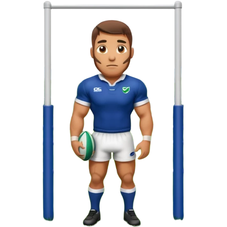 rugbyman et poteau de rugby emoji