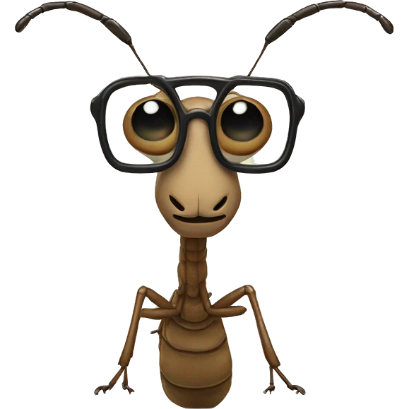 Walking Stick Insect with glasses  emoji