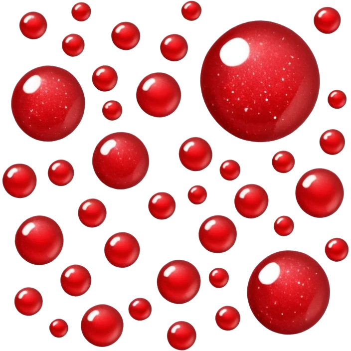red glitter art emoji