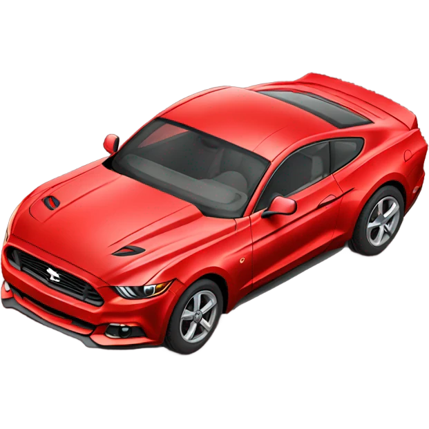 Red mustang car  emoji