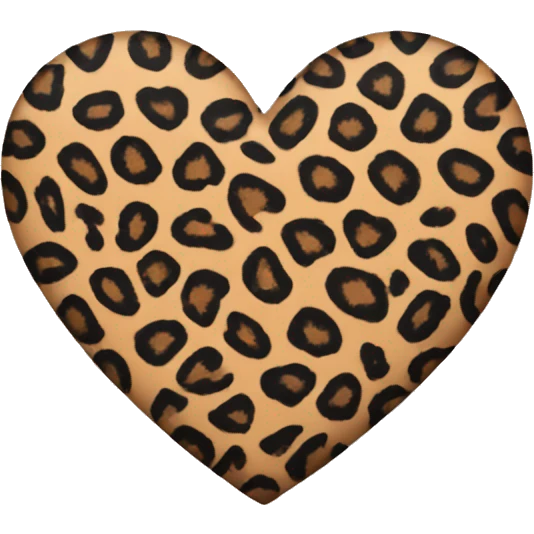 Leopard print heart emoji