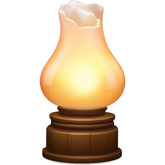Salt cristal lamp warm emoji