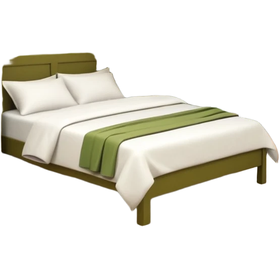 organized bedroom, plants around, olive green walls, wood bed and closet emoji