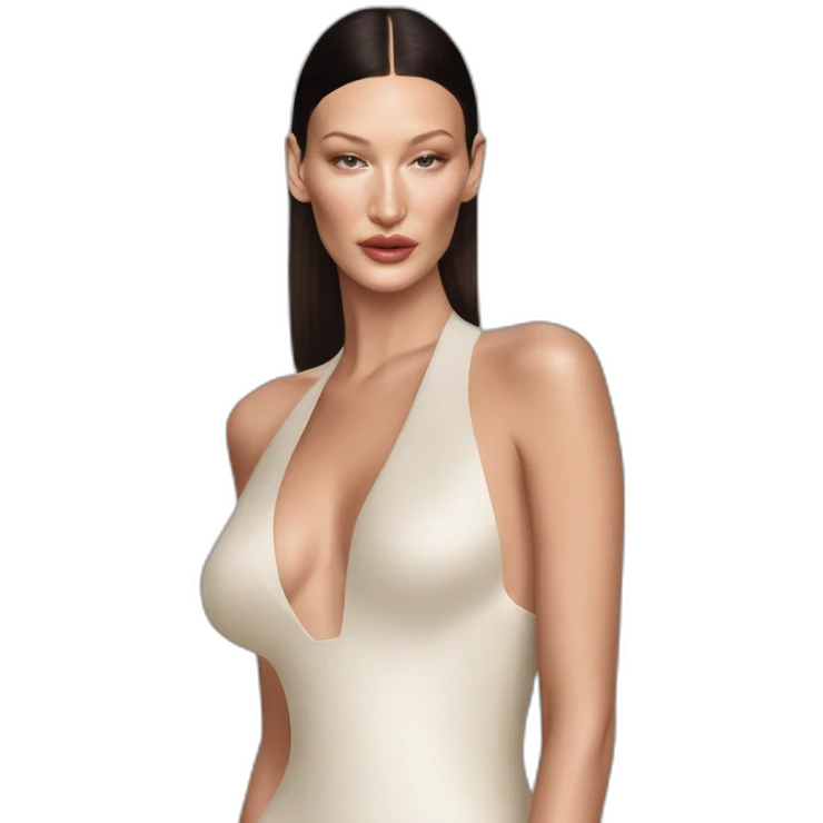 Bella hadid wears coperni dress emoji