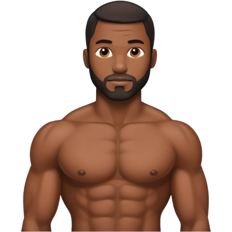 black man  naked emoji