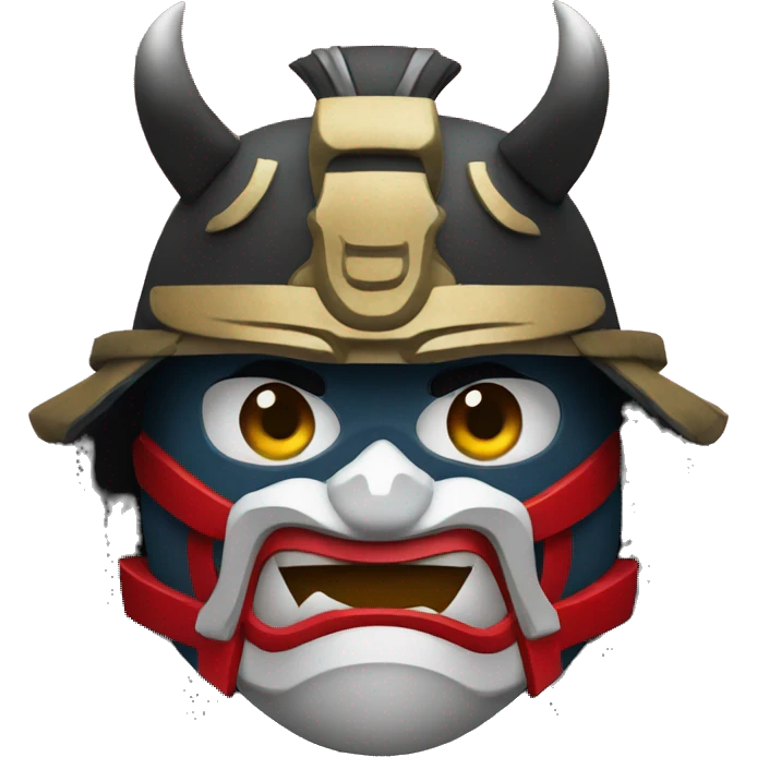 Samurai avec Masque oni emoji