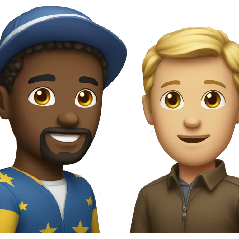 A Swedish guy and an American guy emoji