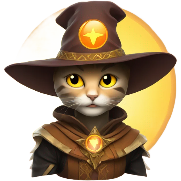 A sun warlock who is holding a kitten emoji