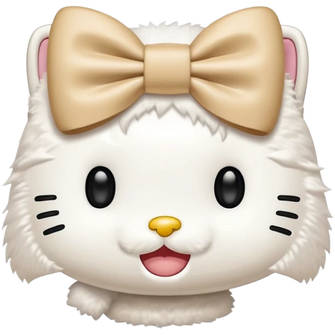 Hello kitty Beige bow emoji