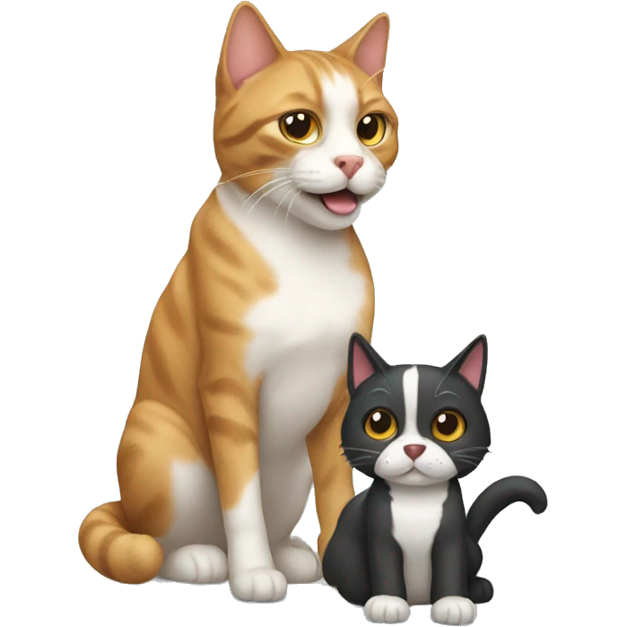 Cat with dog emoji