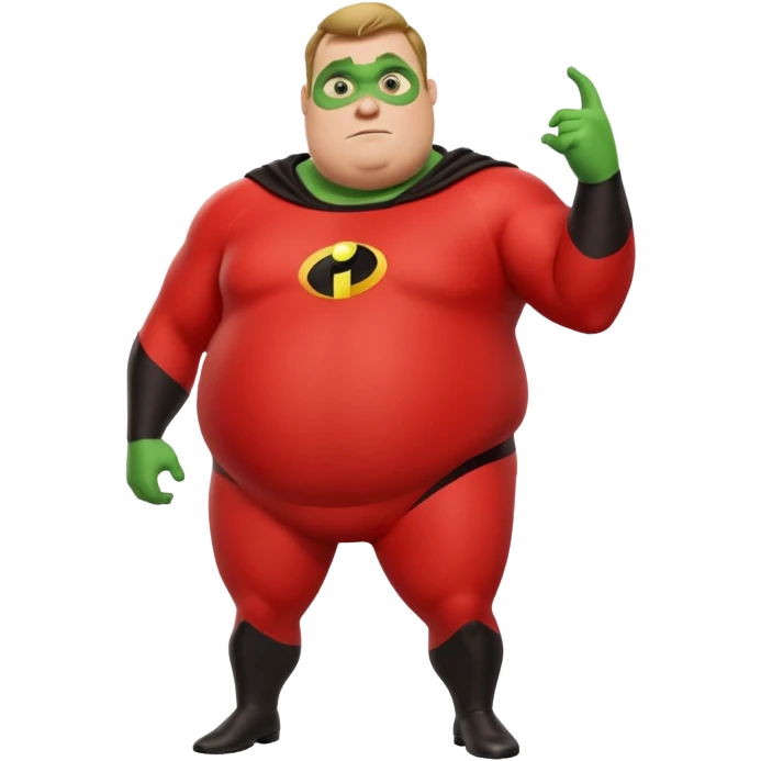 really fat green mr incredible farting emoji