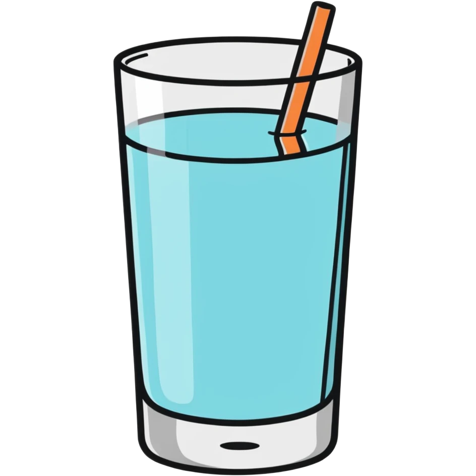 A glass of water emoji