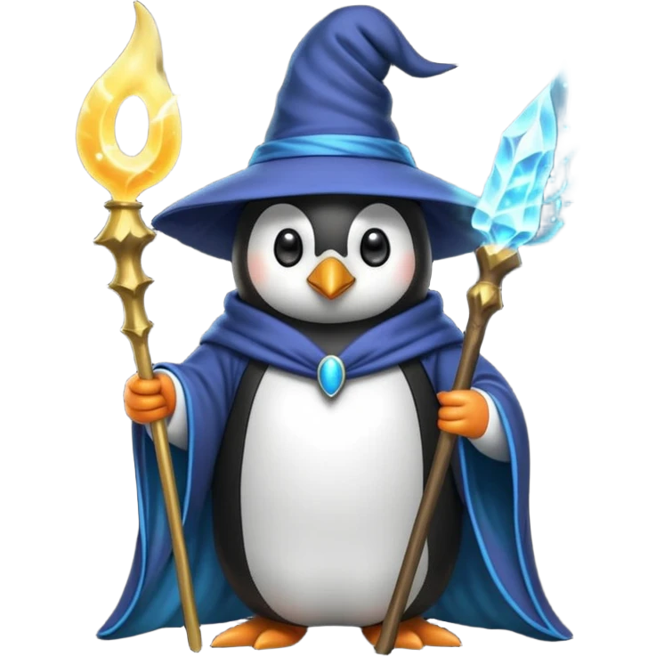 Penguin Wizard emoji