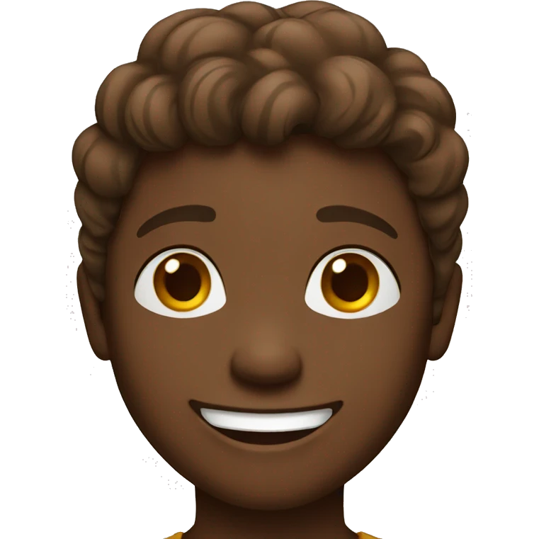 Brown happy boy emoji