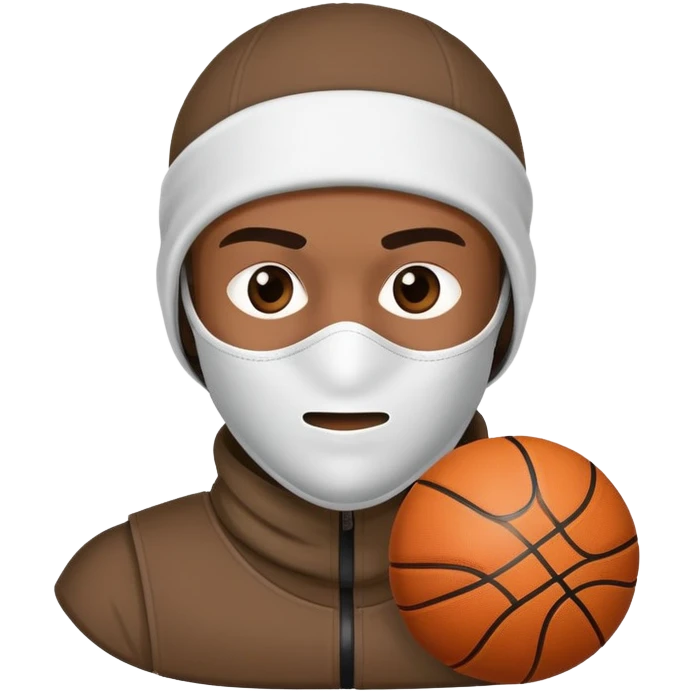 Basketball player with ski mask emoji