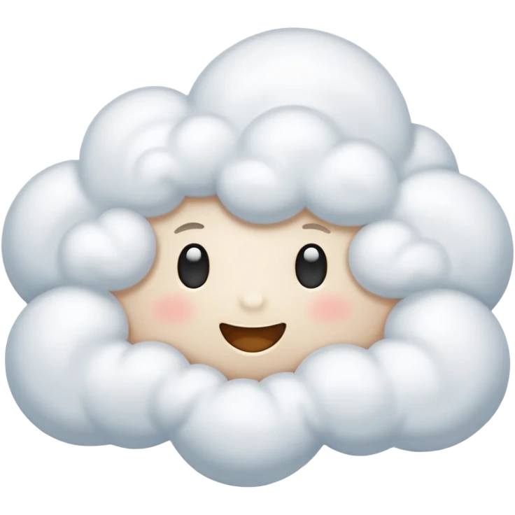 fluffy white cloud emoji