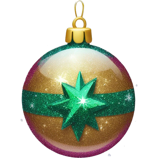 glitter Christmas bauble emoji
