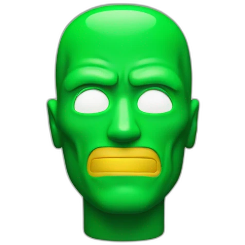a green radioactive man emoji