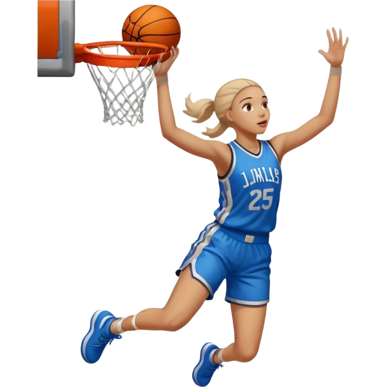 Basketball dunk girl emoji