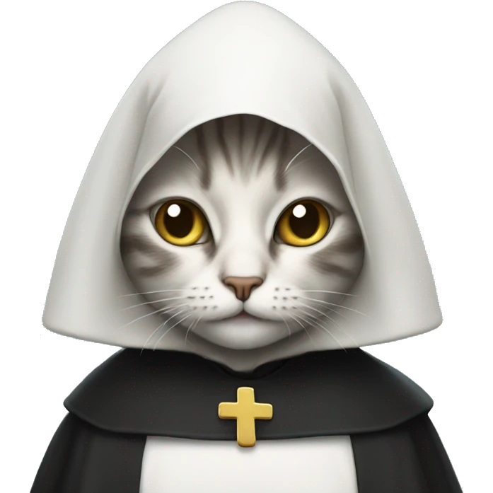 Cat dressed as nun emoji