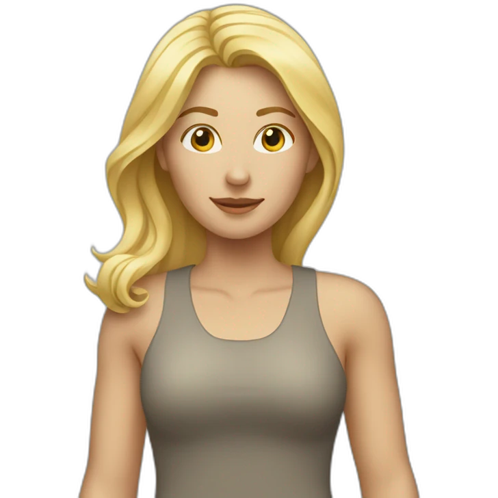 blond hair woman walking emoji