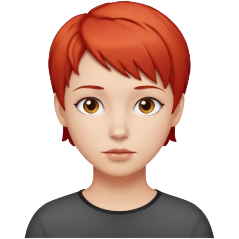 red short color hair  emoji
