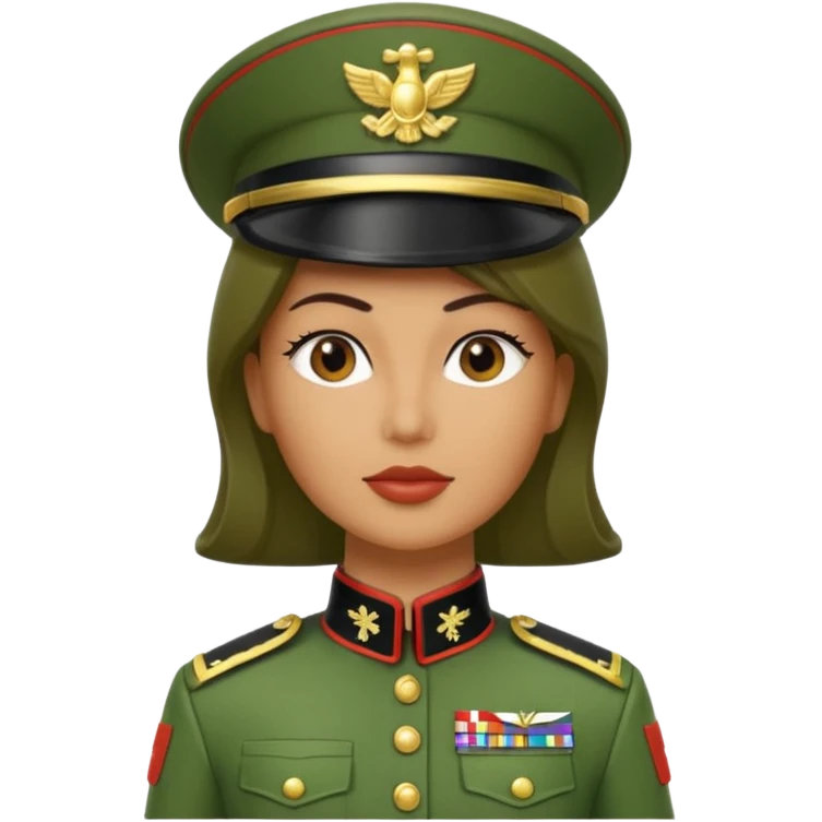 Green toy solider woman emoji