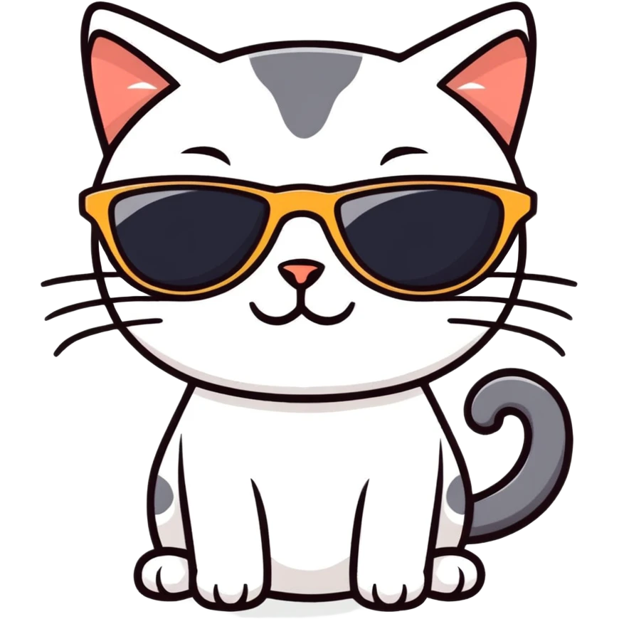 Cat with sunglasses emoji