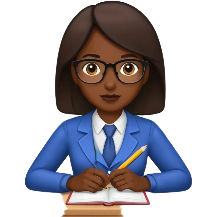 a dark-skinned teacher  emoji