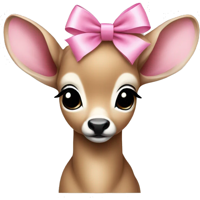 baby doe with a pink bow emoji