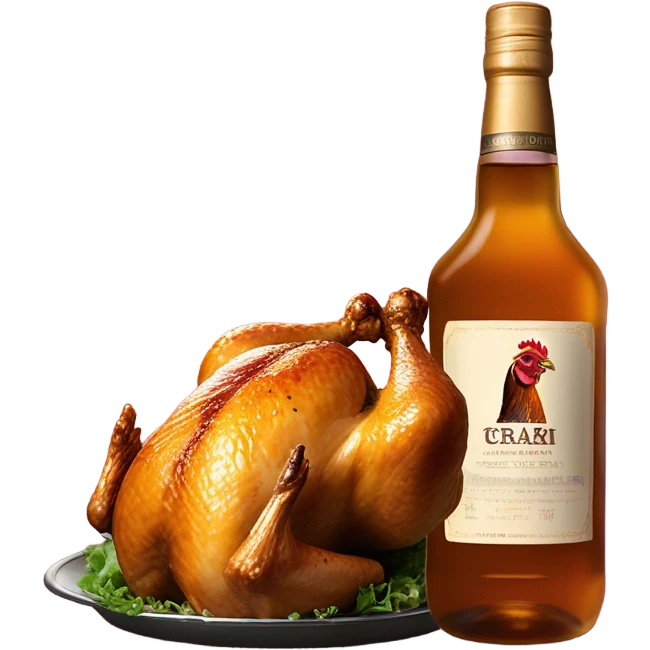 Kentucky embodiment, chicken, horses, Burbon  emoji