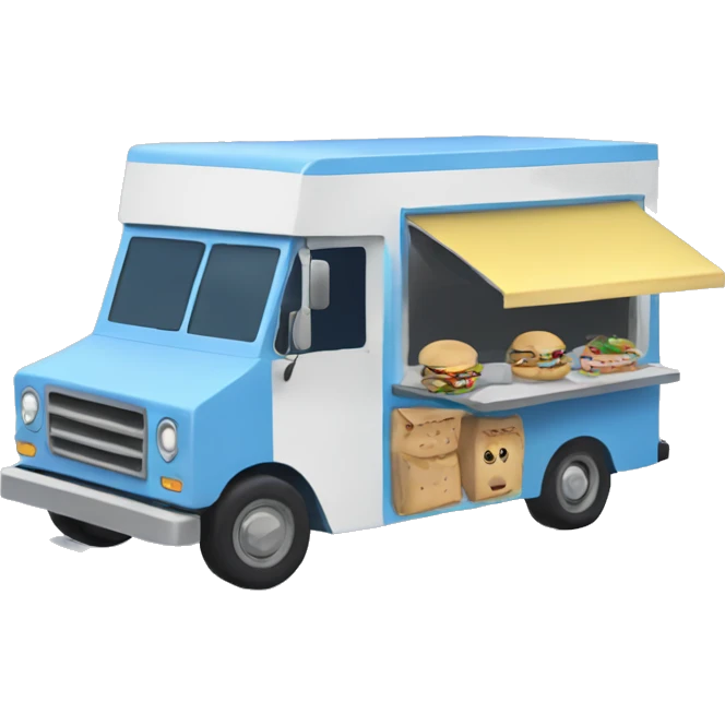 Rick and Morty’s Flying Food truck selling blueberries sandwiches  emoji