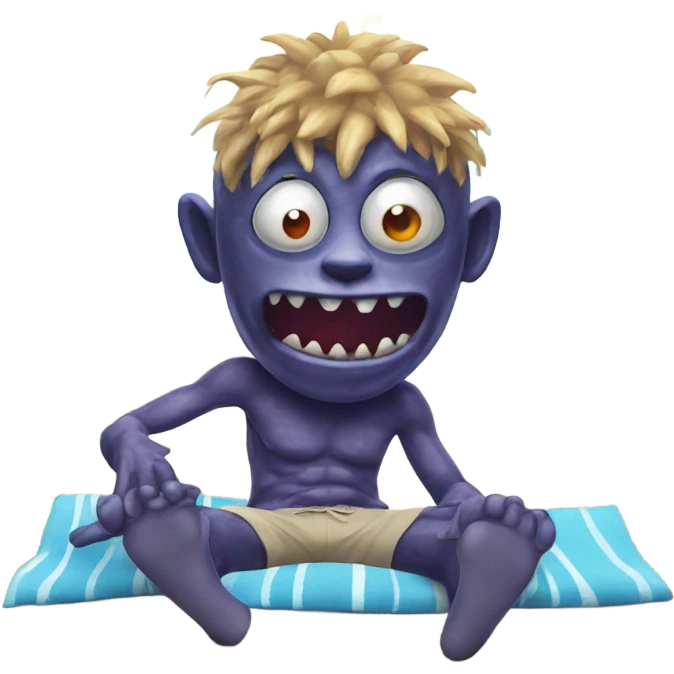 Monster in the beach emoji