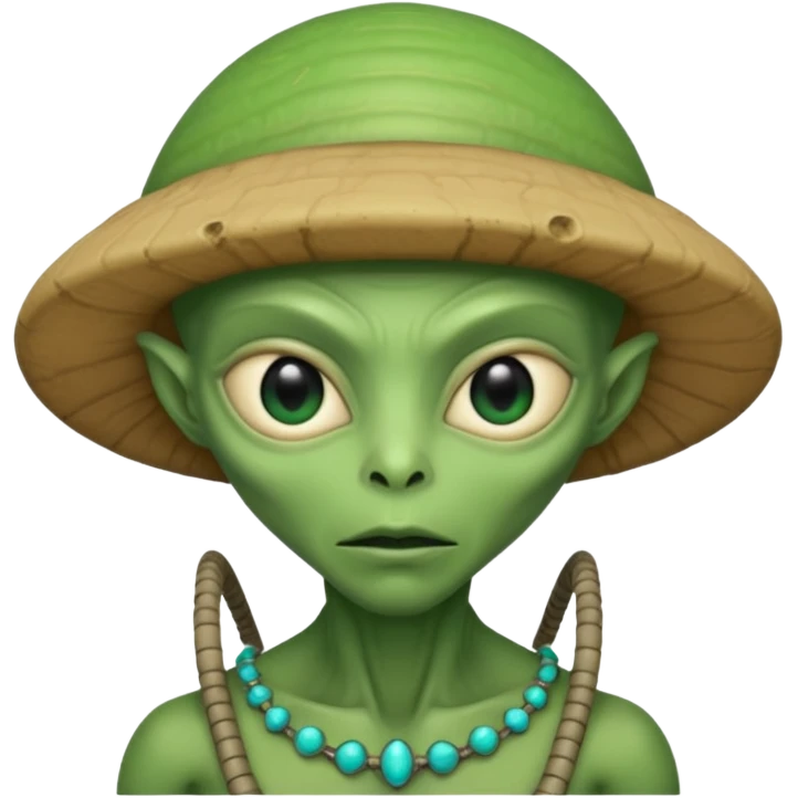 alien living in desert, accessories, just face  emoji