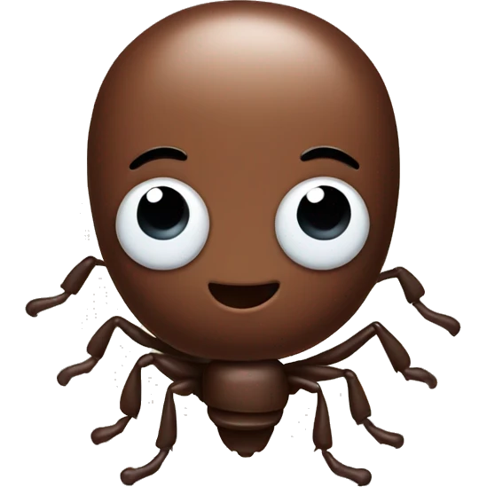 cute skinny chocolate beetle emoji