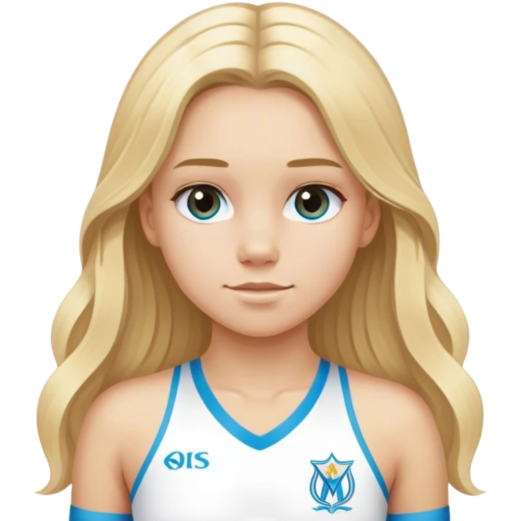 Une fille blonde avec des cheveux longs qui est support Reese de l’olympique de Marseille ￼ emoji