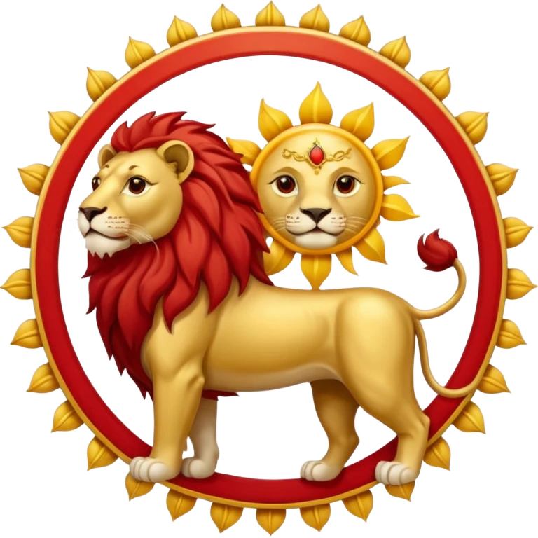 Lion and sun Persian flag emoji