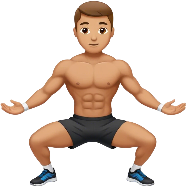 man hip-crossovers exercise emoji