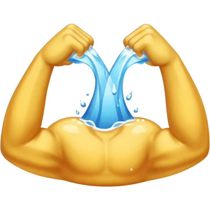 Bicep made of water emoji