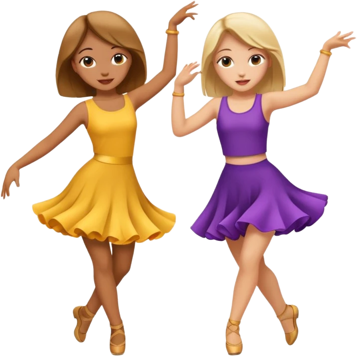 Two girls dancing emoji
